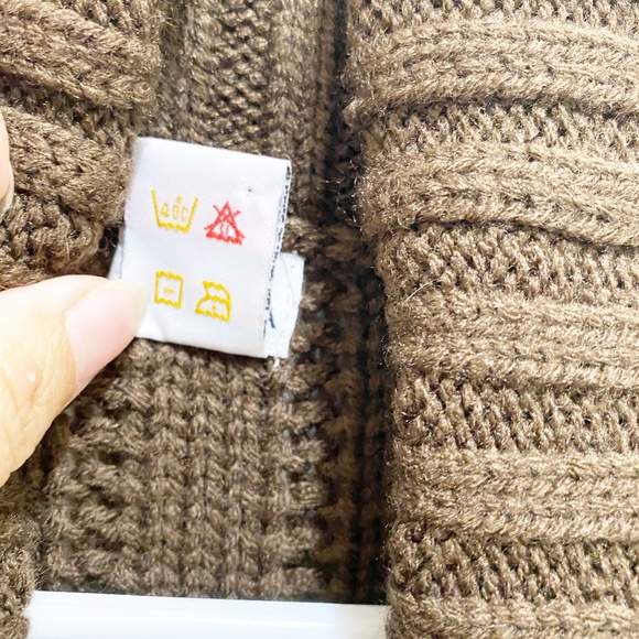 Nevada Shawl Collar Cardigan Sweater Brown S 6-8 - Picture 7 of 11